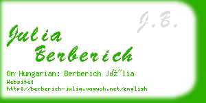 julia berberich business card